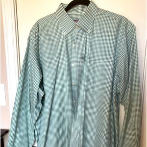 VINEYARD VINES Green Plaid Checkered Long Sleeve Murray Shirt Button Down Sz L